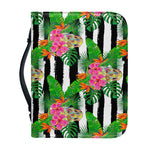 Aloha Skull Striped Pattern Print Leather Bible Cover