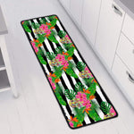 Aloha Skull Striped Pattern Print Long Kitchen Mat