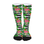 Aloha Skull Striped Pattern Print Long Socks