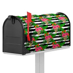 Aloha Skull Striped Pattern Print Mailbox Cover