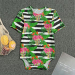 Aloha Skull Striped Pattern Print Men's Bodysuit