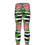 Aloha Skull Striped Pattern Print Men's leggings