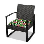 Aloha Skull Striped Pattern Print Outdoor Seat Cushion Cover