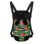 Aloha Skull Striped Pattern Print Pet Carrier Backpack