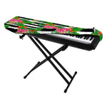 Aloha Skull Striped Pattern Print Piano Keyboard Cover