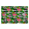 Aloha Skull Striped Pattern Print Placemat