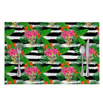 Aloha Skull Striped Pattern Print Placemat