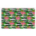 Aloha Skull Striped Pattern Print Polyester Doormat