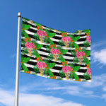 Aloha Skull Striped Pattern Print Polyester Flag