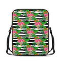 Aloha Skull Striped Pattern Print Rectangular Crossbody Bag