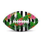 Aloha Skull Striped Pattern Print Rugby Ball