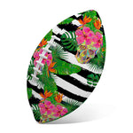 Aloha Skull Striped Pattern Print Rugby Ball