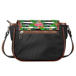 Aloha Skull Striped Pattern Print Saddle Bag