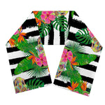 Aloha Skull Striped Pattern Print Scarf