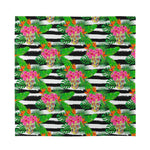 Aloha Skull Striped Pattern Print Silk Bandana