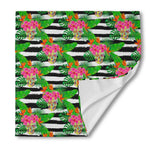 Aloha Skull Striped Pattern Print Silk Bandana