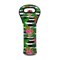 Aloha Skull Striped Pattern Print Single Neoprene Wine Tote