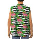 Aloha Skull Striped Pattern Print Sleeveless Baseball Jersey