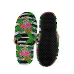 Aloha Skull Striped Pattern Print Slippers