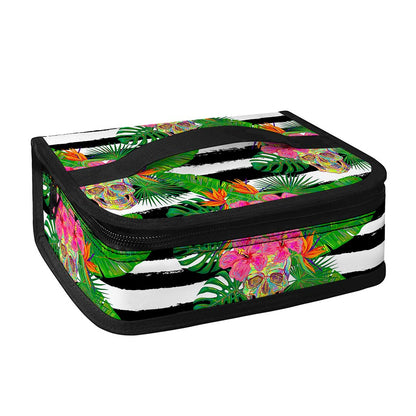 Aloha Skull Striped Pattern Print Small Lunch Bag