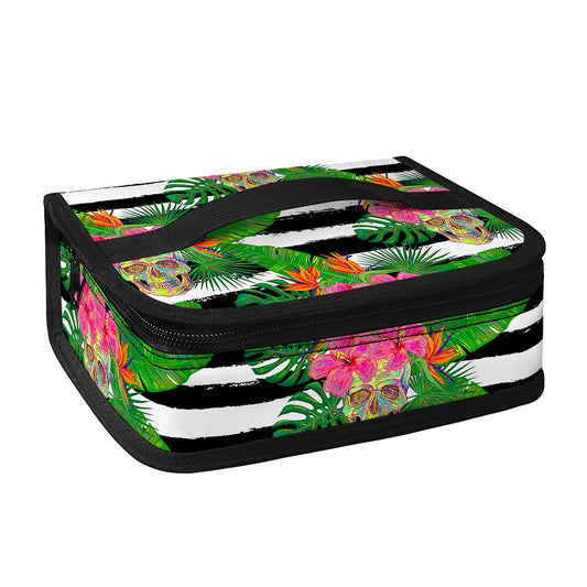 Aloha Skull Striped Pattern Print Small Lunch Bag