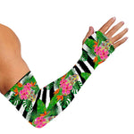 Aloha Skull Striped Pattern Print Sun Protection Arm Sleeves