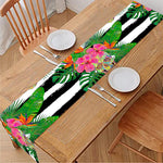 Aloha Skull Striped Pattern Print Table Runner