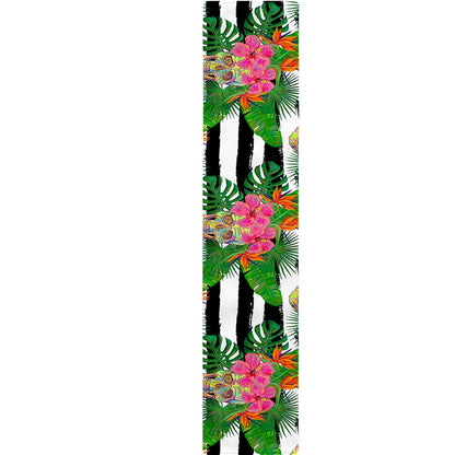 Aloha Skull Striped Pattern Print Table Runner