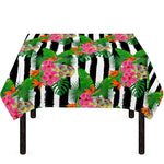 Aloha Skull Striped Pattern Print Tablecloth