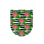 Aloha Skull Striped Pattern Print Toilet Lid Cover