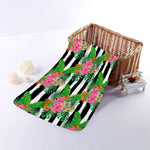 Aloha Skull Striped Pattern Print Towel