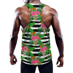 Aloha Skull Striped Pattern Print Training Tank Top