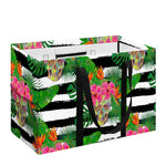 Aloha Skull Striped Pattern Print Utility Tote Bag