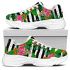 Aloha Skull Striped Pattern Print White Chunky Shoes