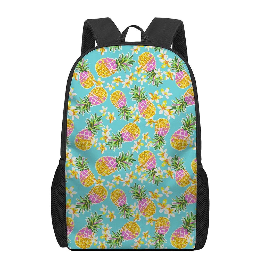 Aloha Summer Pineapple Pattern Print 17 Inch Backpack