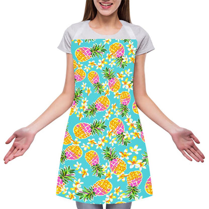 Aloha Summer Pineapple Pattern Print Adjustable Apron