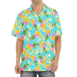 Aloha Summer Pineapple Pattern Print Aloha Shirt