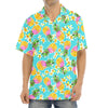 Aloha Summer Pineapple Pattern Print Aloha Shirt