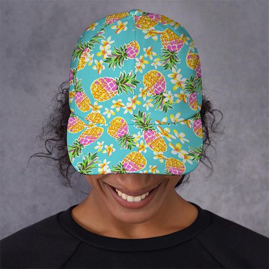 Aloha Summer Pineapple Pattern Print Baseball Cap