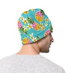 Aloha Summer Pineapple Pattern Print Beanie