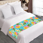 Aloha Summer Pineapple Pattern Print Bed Runner