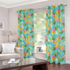 Aloha Summer Pineapple Pattern Print Blackout Grommet Curtains