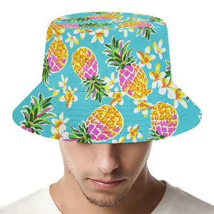 Aloha Summer Pineapple Pattern Print Bucket Hat