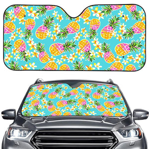 Aloha Summer Pineapple Pattern Print Car Windshield Sun Shade