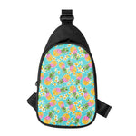 Aloha Summer Pineapple Pattern Print Chest Bag