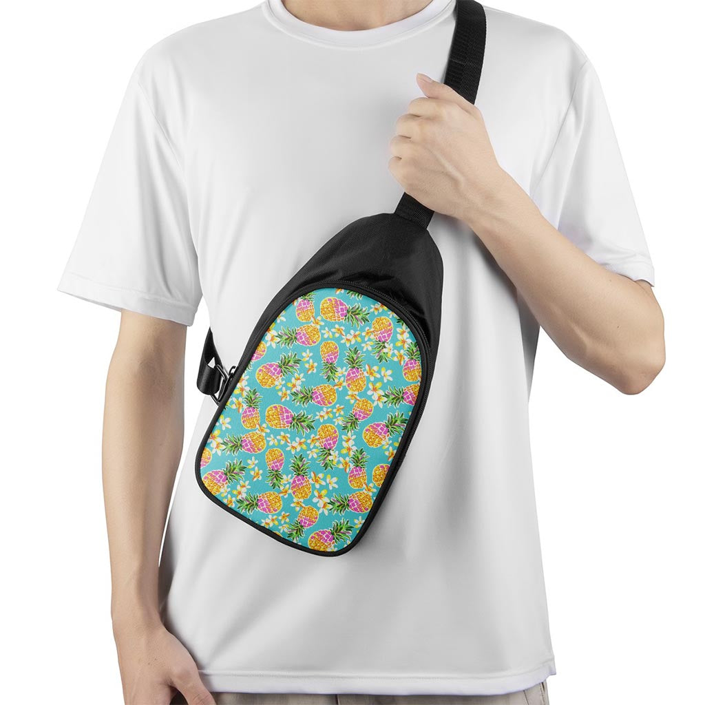 Aloha Summer Pineapple Pattern Print Chest Bag