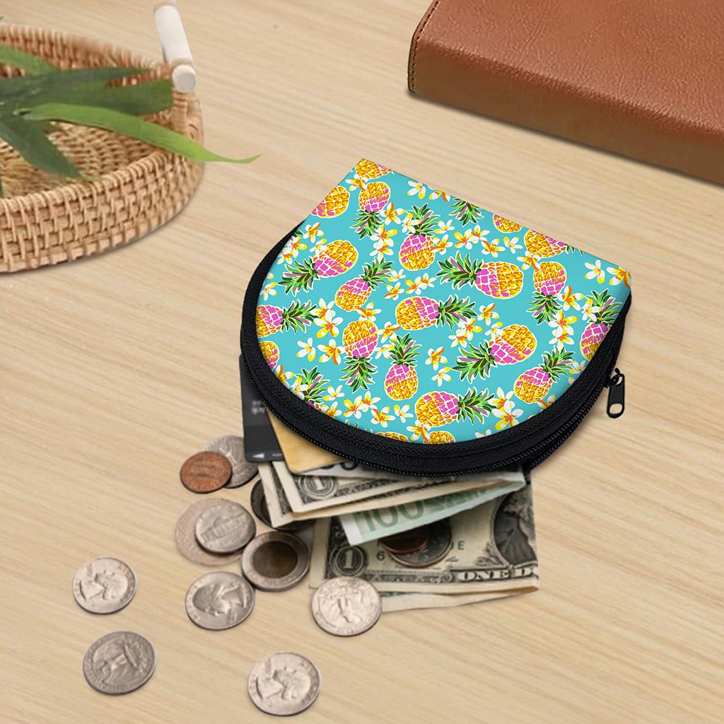 Aloha Summer Pineapple Pattern Print Coin Purse