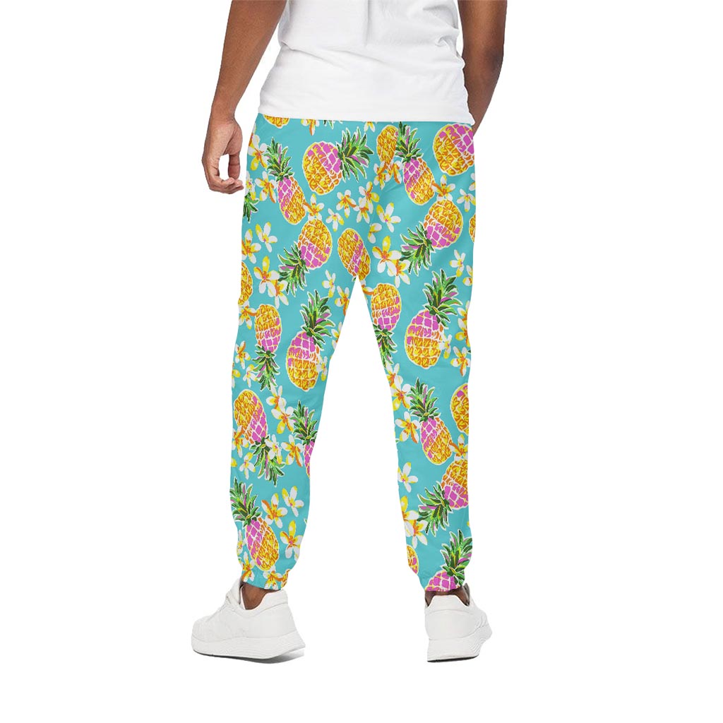 Aloha Summer Pineapple Pattern Print Cotton Pants