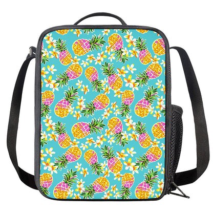 Aloha Summer Pineapple Pattern Print Crossbody Lunch Bag