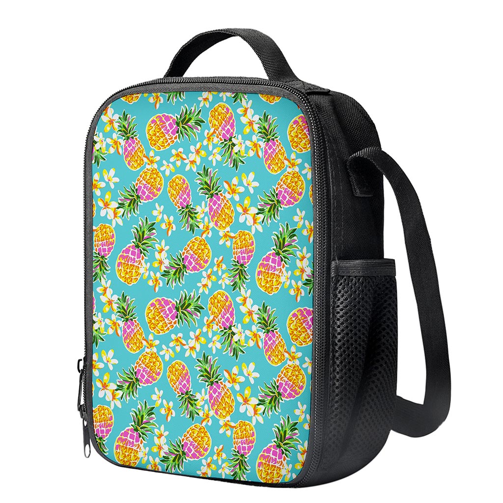 Aloha Summer Pineapple Pattern Print Crossbody Lunch Bag